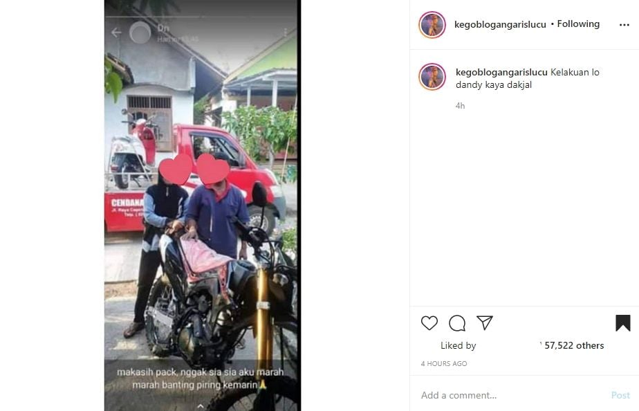 Viral anak minta motor ke orangtua. (Instagram)