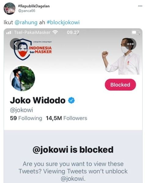 Gerakan blokir akun media sosial Jokowi (Twitter)