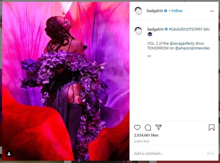 Rihanna Dikecam karena Gunakan Lagu dengan Hadis Islam saat Fashion Show (instagram.com/badgalriri)