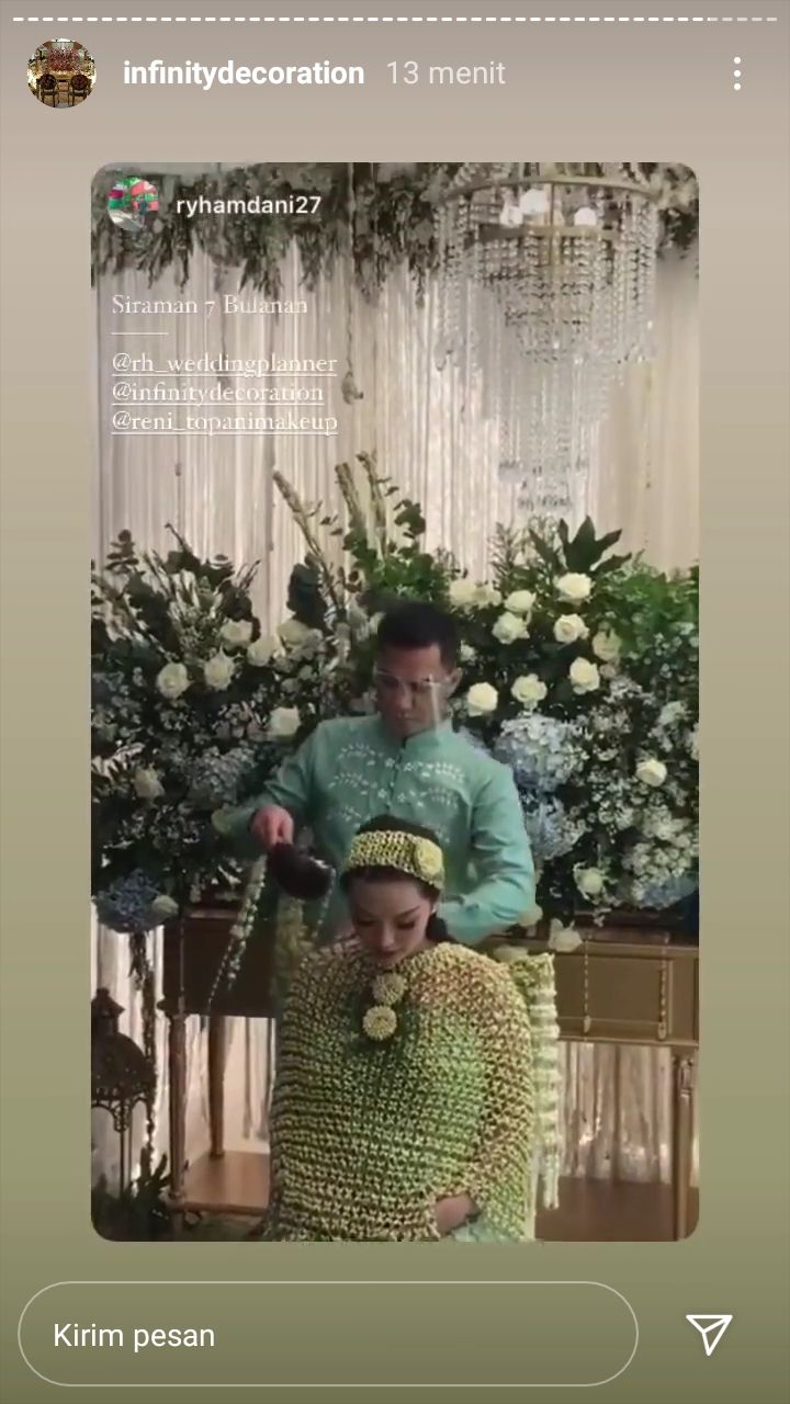 Momen siraman Zaskia Gotik dan Sirajuddin Mahmud [Instagram]