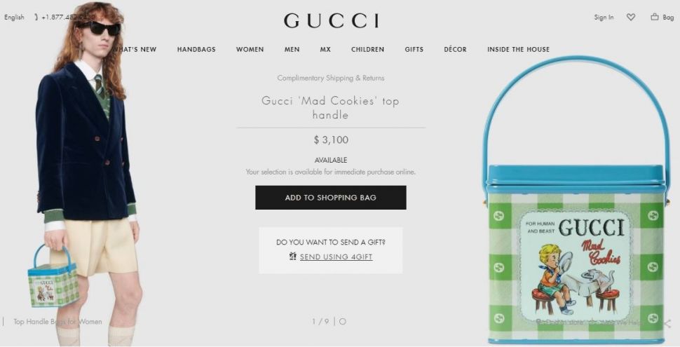 Kotak Makan Gucci (gucci.com)