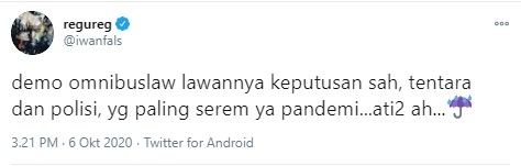 Iwan Fals dikecam publik (Twitter/iwanfals)