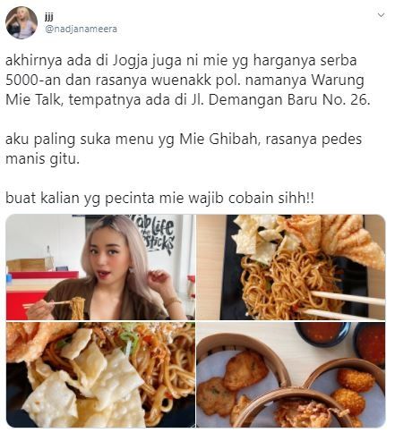 Mie Talk (Twitter @nadjanameera)