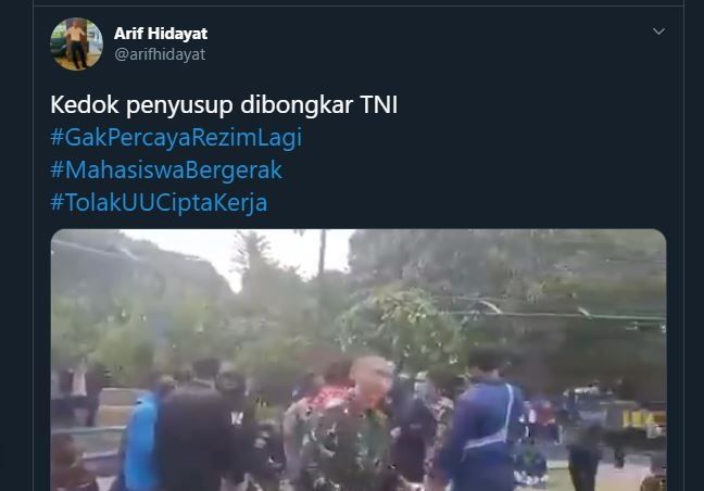 TNI tangkap penyusup bertato. (Twitter/@arifhidayat)