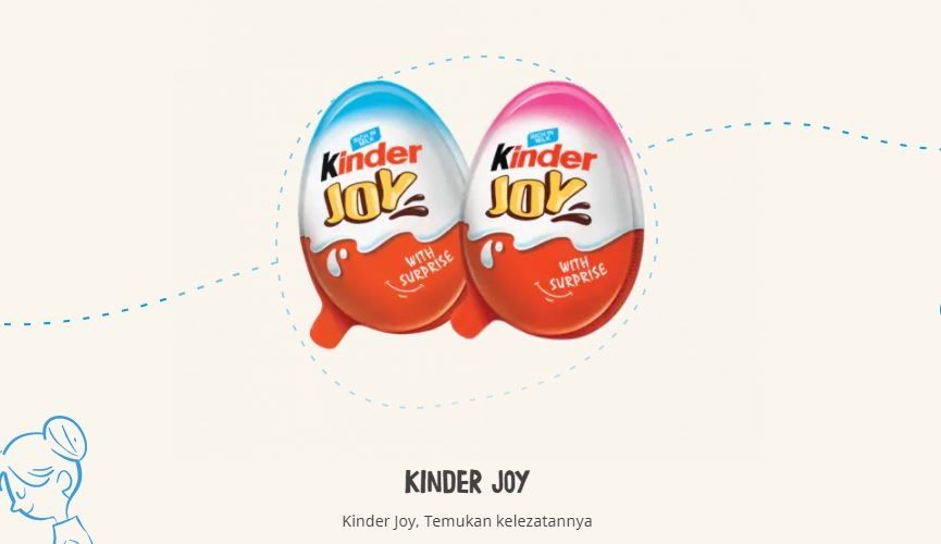 Kinder Joy (Website https://www.kinder.com/id/id/)