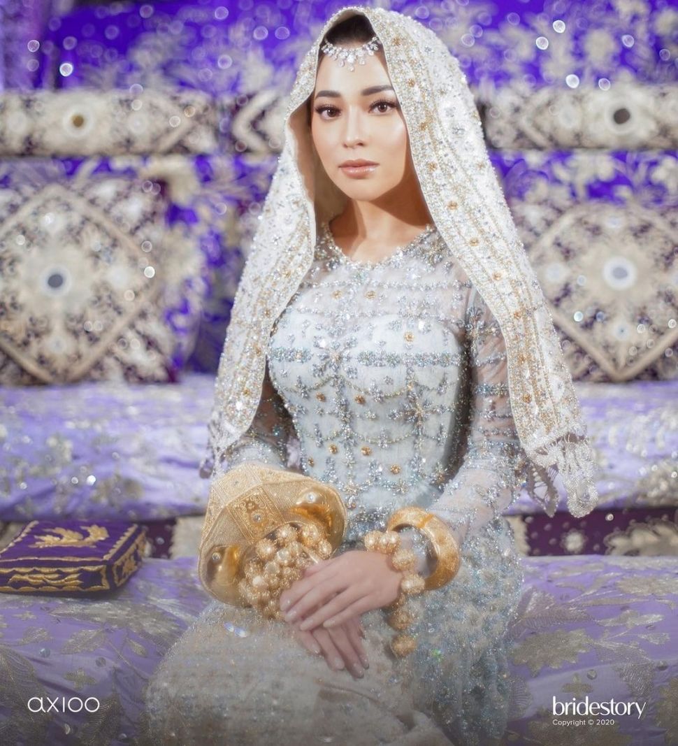 Penampilan cantik Nikita Willy di acara Malam Bainai. [Insagrram @thebridestory]