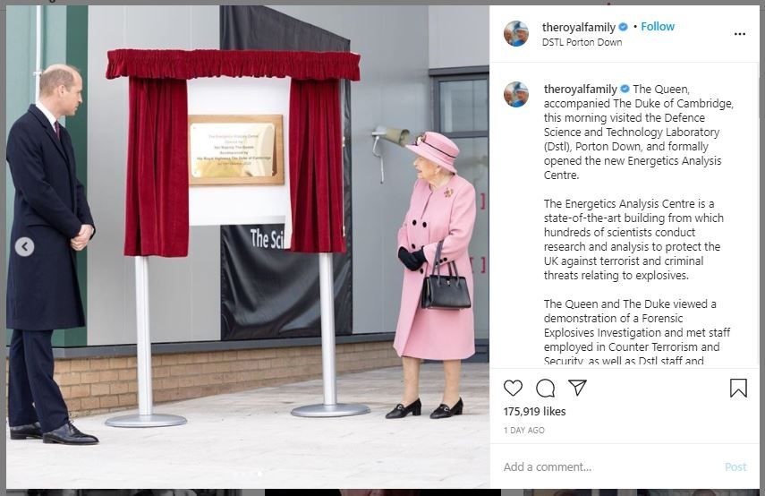 Ratu Elizabeth Muncul Lagi di Depan Publik (instagram.com/theroyalfamily)