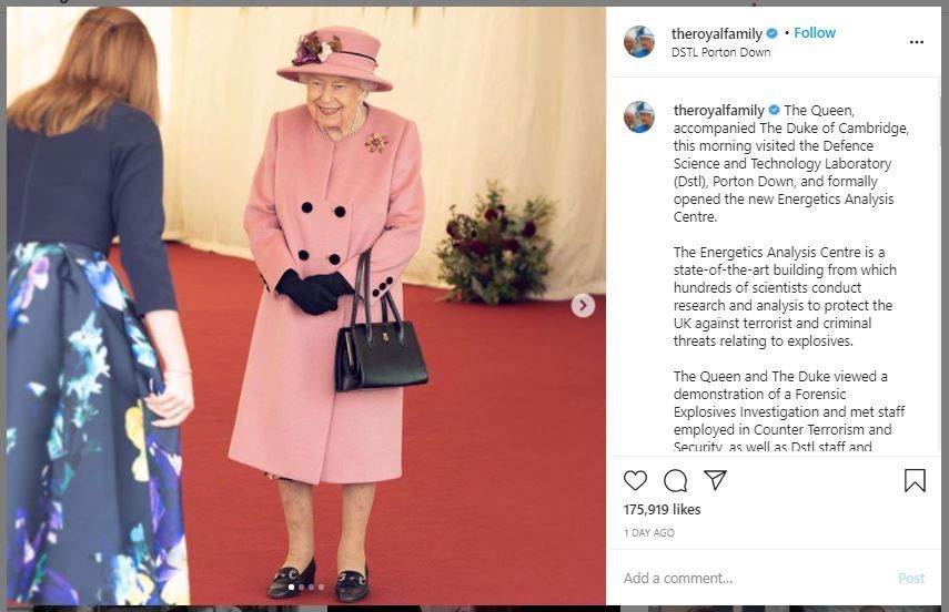 Ratu Elizabeth Muncul Lagi di Depan Publik (instagram.com/theroyalfamily)