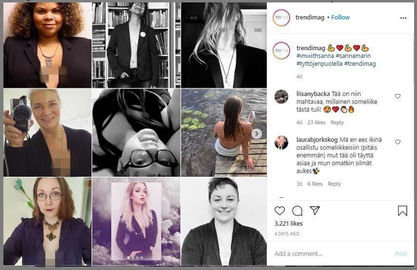 Warganet Dukung PM Finlandia Sanna Marin (instagram.com/trendimag)