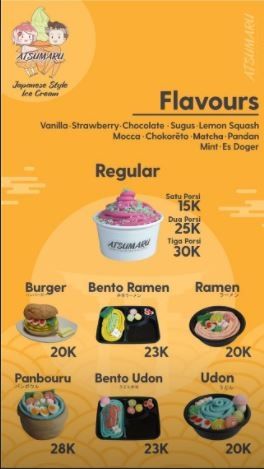 Daftar Harga Atsumaru Ice Cream (kusuka.atsumaru)