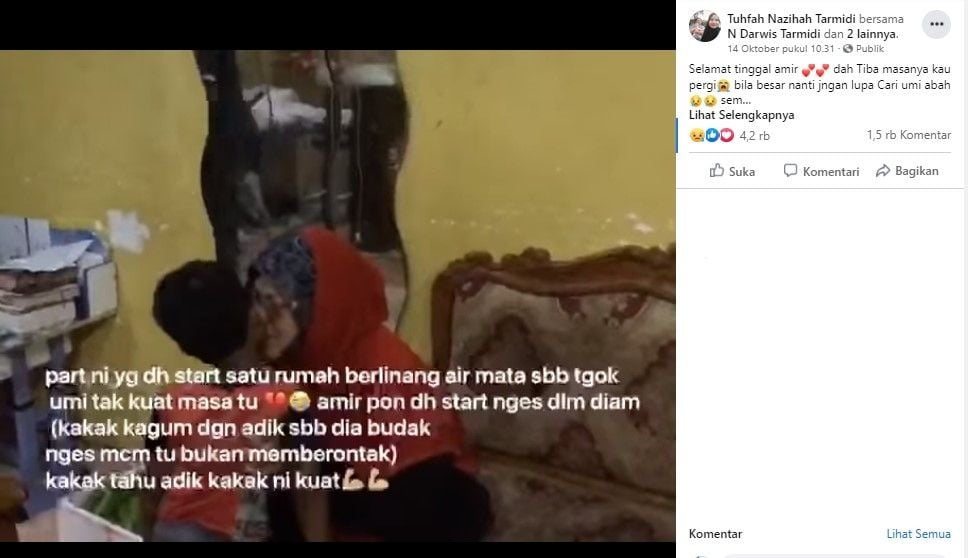 momen haru ibu lepas anak angkat ke pelukan ibu kandungnya (FB)