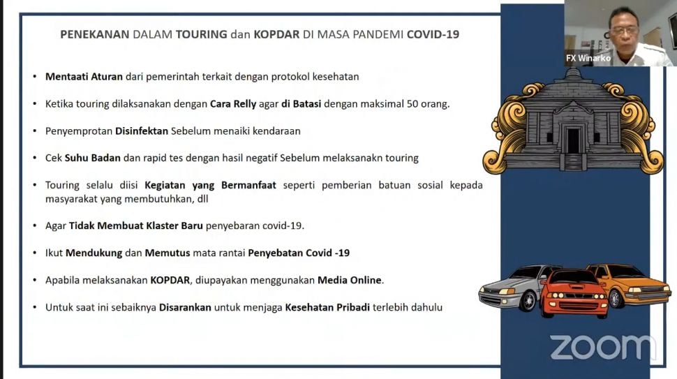 Penyuluhan protokol kopdar dan touring di ultah ISC DIY. (Youtube/isc diy)