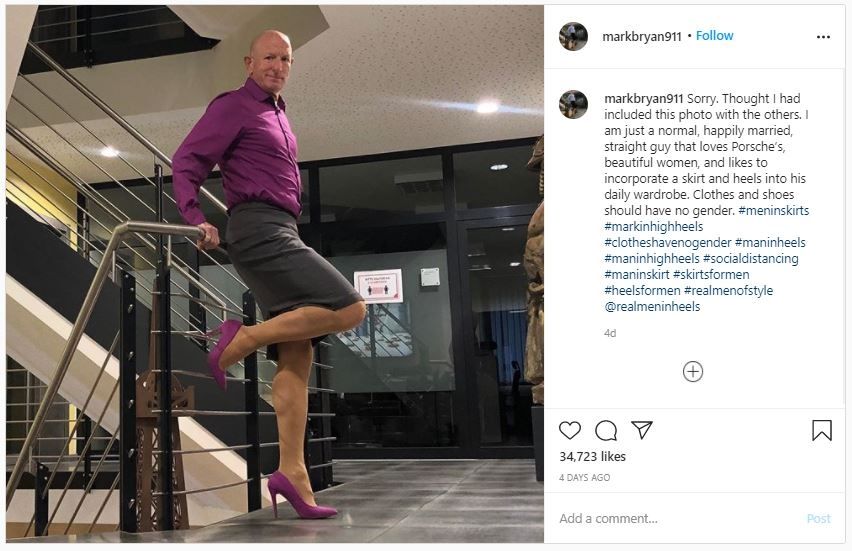 Unik, Pria Jerman Ini Hobi Pakai Sepatu Hak Tinggi dan Rok (instagram.com/markbryan911)