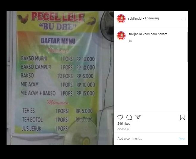 Uji Tahan Tawa, Simak 5 Potret Kocak Pedagang Makanan Nggak Niat Jualan Ini. (Instagram/@sukijan.id)