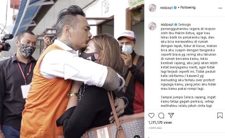 Janji Nora Alexandra kalau penahanan Jerinx SID dicabut. (Instagram/@ncdpapl)