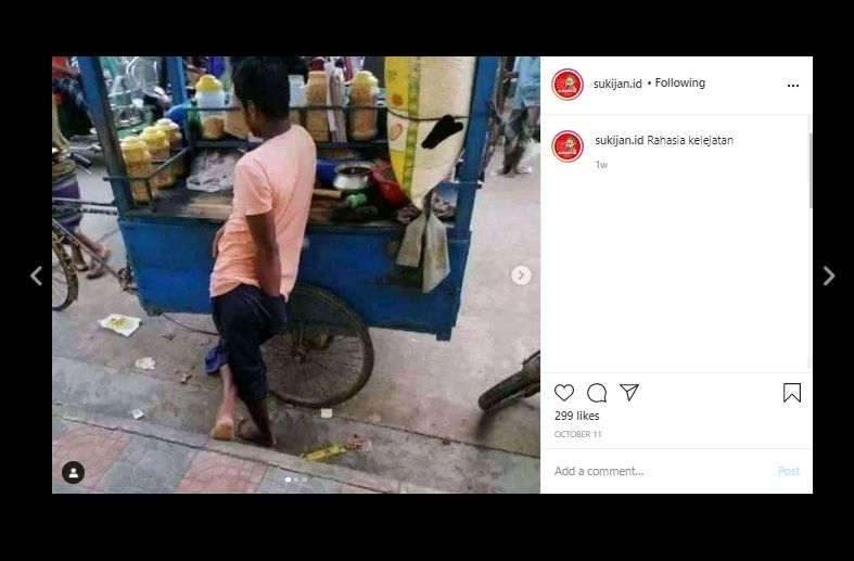 Uji Tahan Tawa, Simak 5 Potret Kocak Pedagang Makanan Nggak Niat Jualan Ini. (Instagram/@sukijan.id)