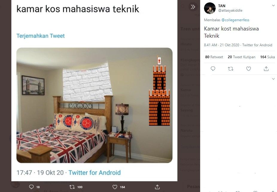 kamar jadi trending topic twitter (Twitter)