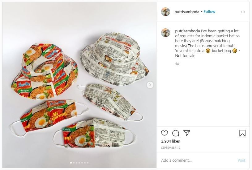 Item Fashion dari Bungkus Indomie (instagram.com/putrisamboda)