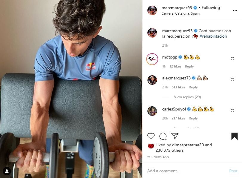 Penyembuhan Marc Marquez. (Instagram)