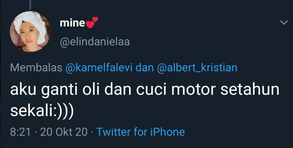 Deretan pengakuan warganet yang jarang merawat motor. (Twitter)