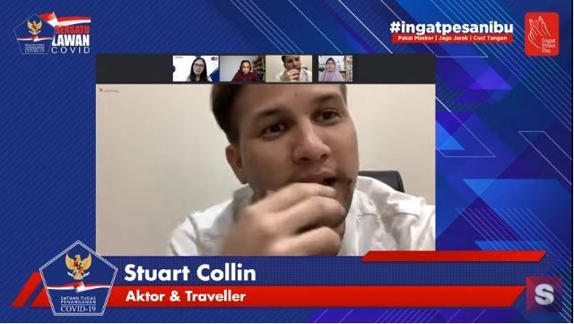 Stuart Collin saat Webinar bersama Suara,com (YouTube Suaradotcom)