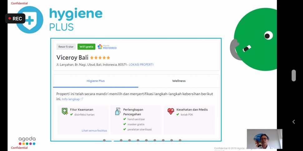 Fitur Hygine Plus terbaru dari Agoda. (Briefing Virtual Agoda, Selasa (27/10/2020).