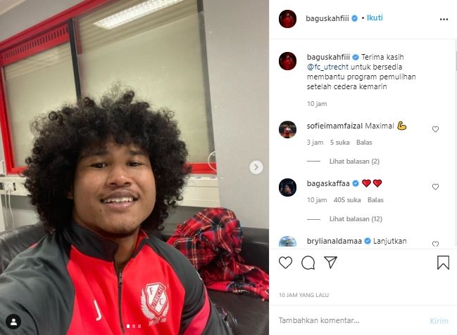 Bagus Kahfi resmi menjalani program pemulihan di FC Utrecht. (Instagram/@baguskahfiii).