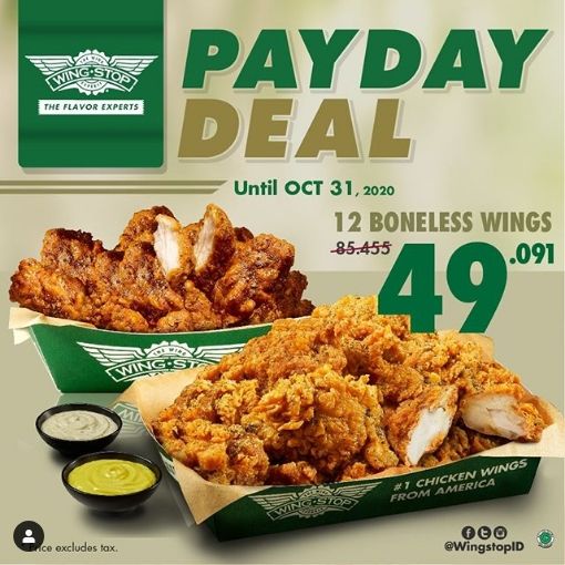 Diskon Wingstop. (Dok: Instagram/wingstopid)