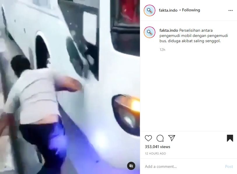 Viral cekcok sopid diduga karena saling senggol. (Instagram)