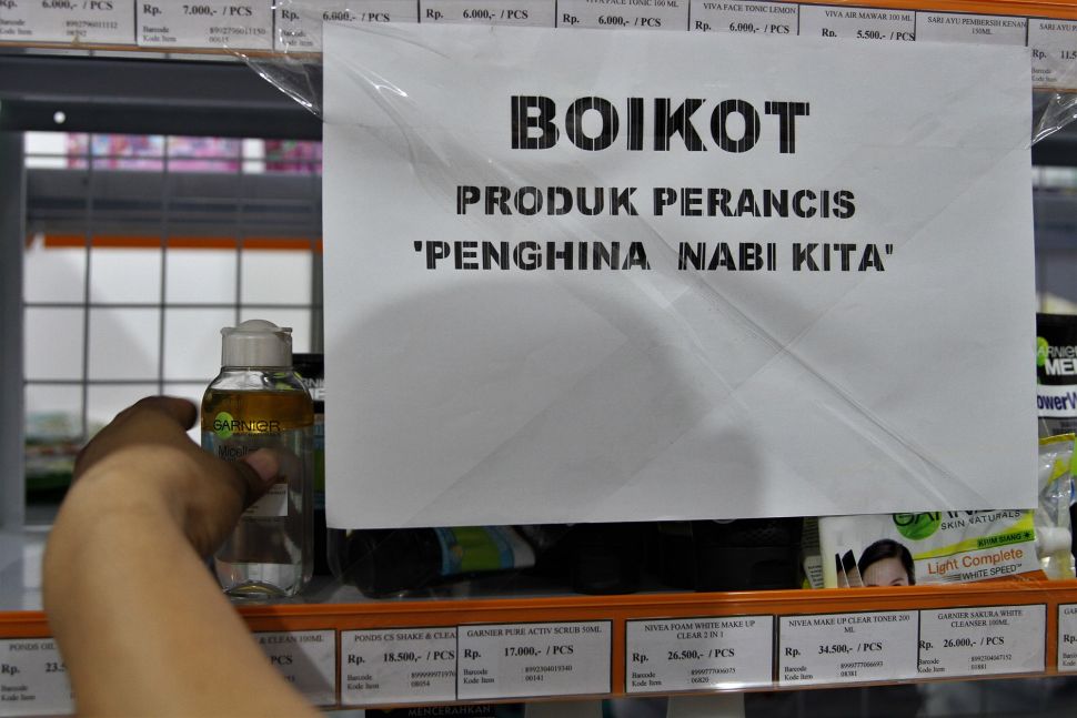 Swalayan di Kendari Boikot Produk Prancis