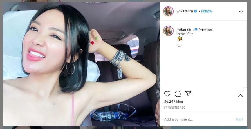 Wika Salim pamer rambut baru. (Instagram/@wikasalim)