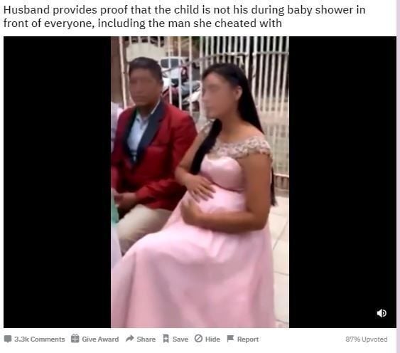 Momen Suami Bongkar Perselingkuhan Istri di Baby Shower (reddit.com/r/trashy)