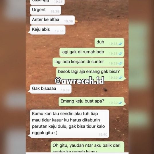 Wanita Ini Punya Ritual Tabur Keju di Kasur. (Instagram/@awreceh.id)