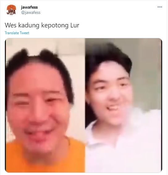 Viral Video Cukur Rambut Berujung Sial (twitter.com/jawafess)