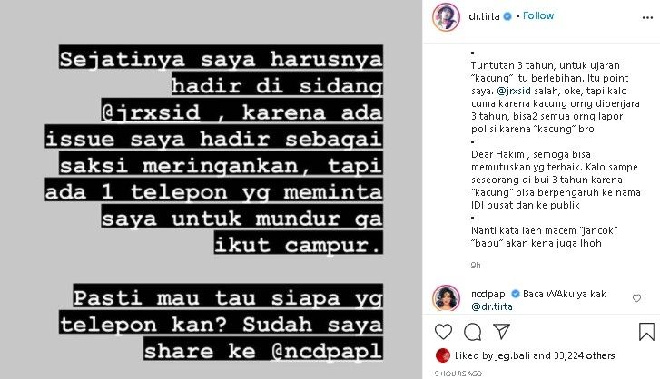 dr Tirta diminta tak campuri kasus Jerinx. (Instagram/dr.tirta)