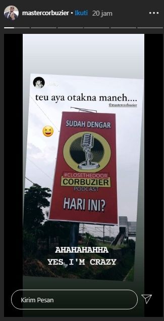 Unggahan Deddy Corbuzier [Instagram/mastercorbuzier]