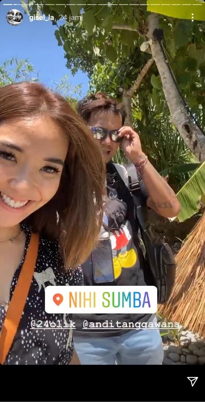 Gisel berlibur di Nihi Sumba (Instagram @gisel_la)