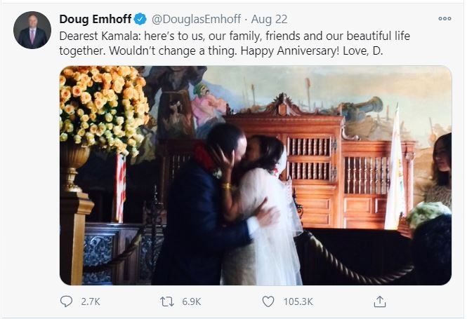 Kamala Harris dan Suami, Doug Emhoff (twitter.com/DouglasEmhoff)