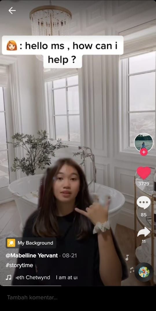 Warganet cerita pengalaman dirinya saat menginap di Hongkong (TikTok @mabellineyervant)