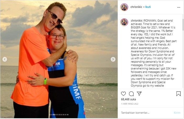 Chris Nikic menyelesaikan kompetisi Ironman Triathlon (Instagran/Ironman)