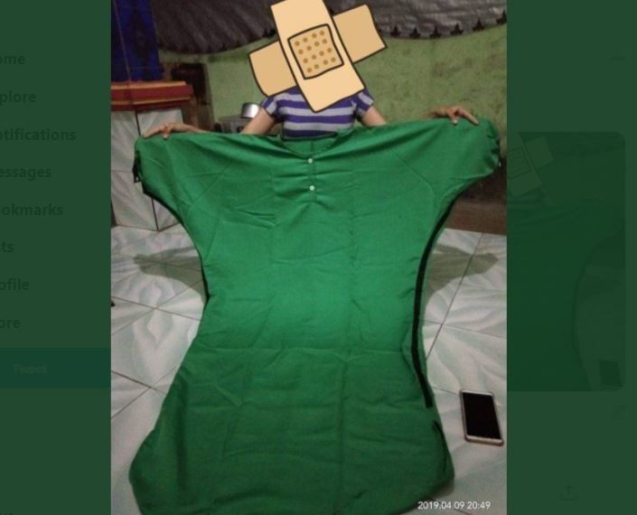 Beli rok dapat baju ukuran super besar (twitter.com/txtdarionlshop)