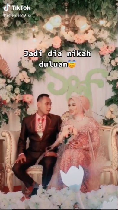 Viral Video Wanita Tegar Datang ke Pesta Pernikahan Mantan (TikTok/salemah19_).
