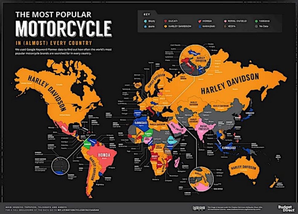 Merek motor yang paling sering digoogling di dunia. (autoevolution.com)