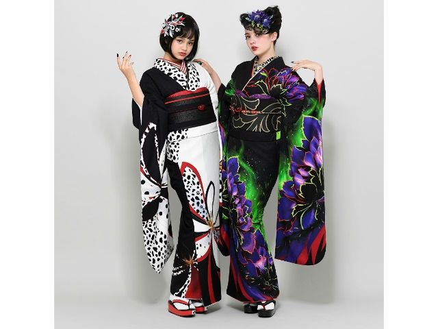 Kimono tema Disney, Cruella dan Maleficent. (Studio Alice)