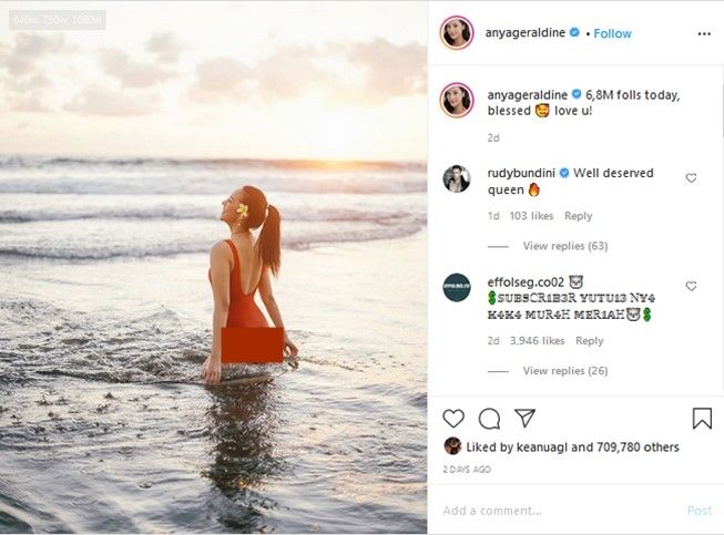 Cara seksi Anya Geraldine rayakan 6,8 juta pengikut di Instagram (Instagram/anyageraldine)