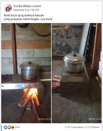 Kreatif! Wujud Perpaduan Kompor Lawas dan Modern Ini Bikin Warganet Ngakak. (Facebook/Yuvika Vidya Lavani)