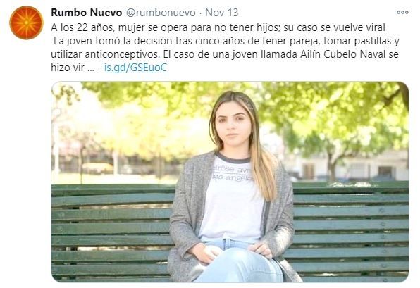 Ailin Cubelo, Wanita yang Steril di Umur 22 Tahun (twitter.com/rumbonuevo)