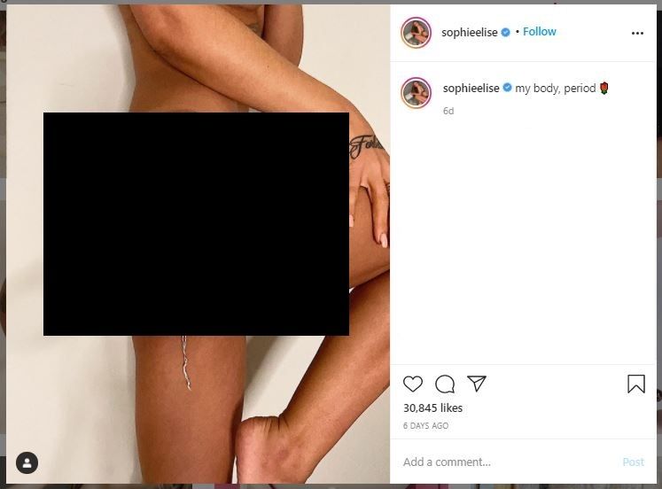 Influencer Dihujat karena Foto Pakai Tampon (instagram.com/sophieelise)