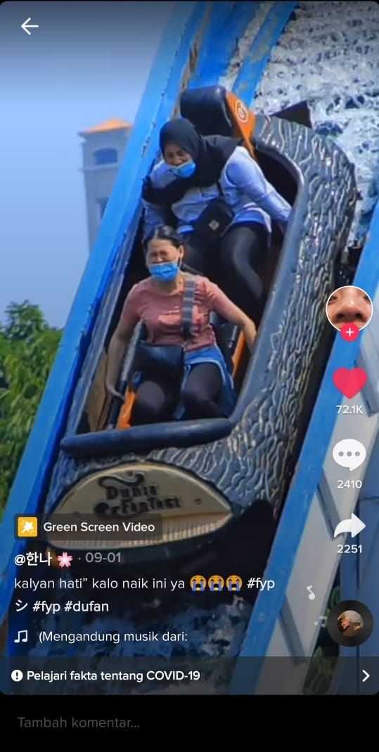 Nyungsep di wahana Niagara-gara Dufan (TikTok @nunugomie)