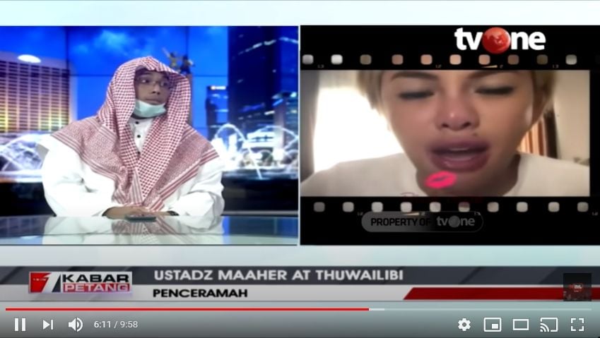 Ustaz Maaher Angkat Bicara Soal Perteruannya dengan Nikita Mirzani (YouTube/TalkShowTVOne).